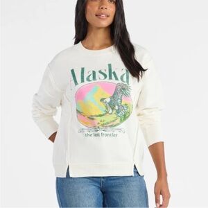 Time and Tru Alaska Eagle Graphic Sweatshirt